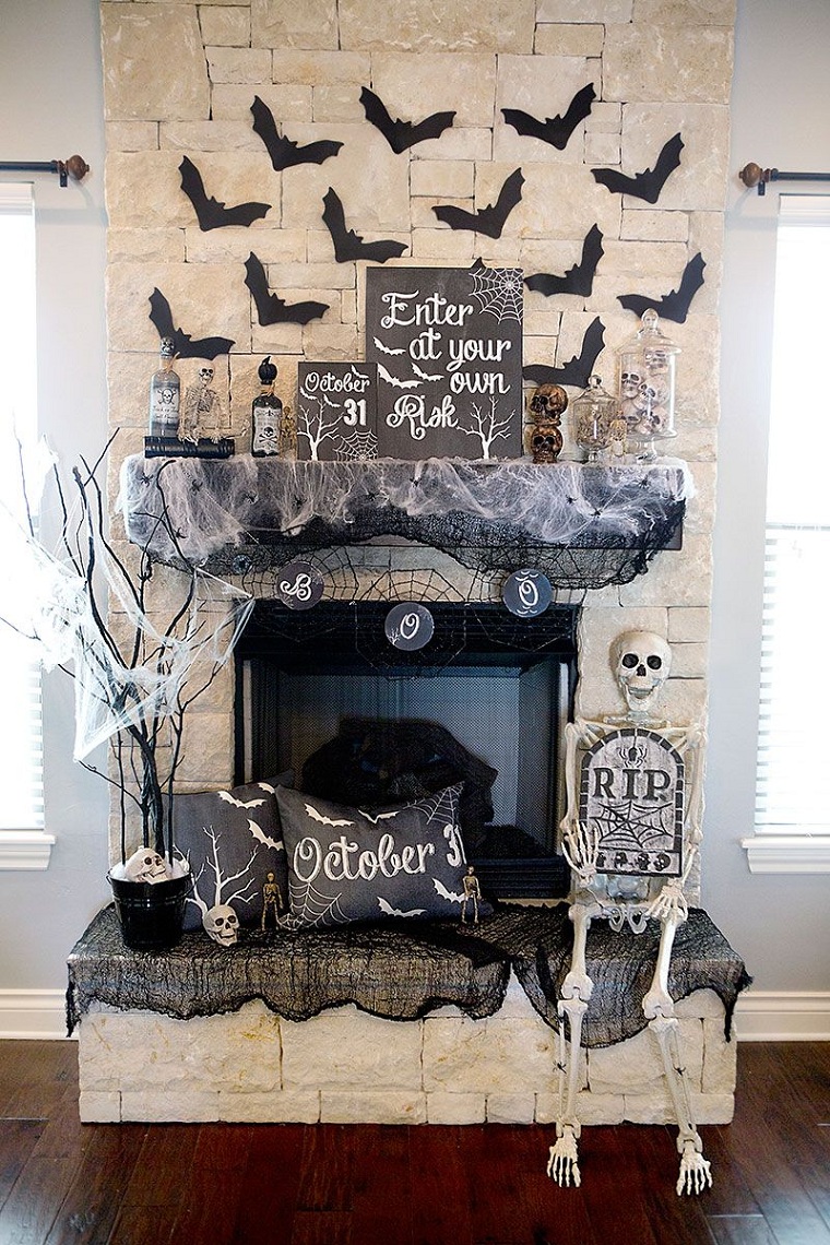halloween 2018-ideas-decorar-chimenea
