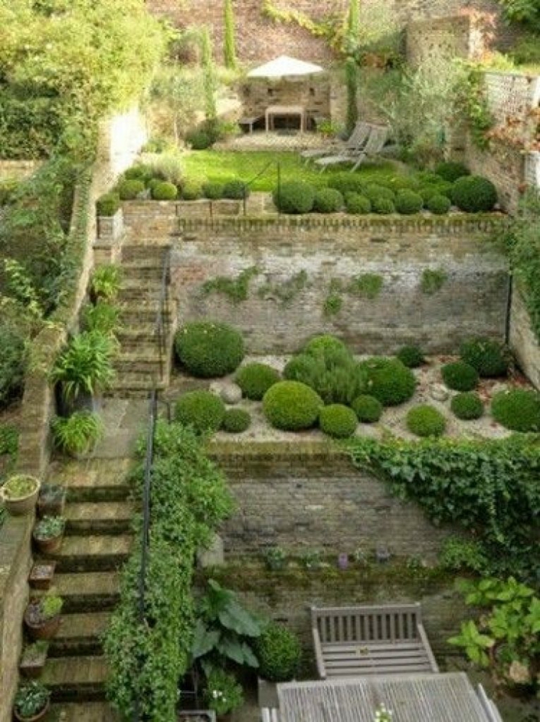 ideas para jardines con-pendiente