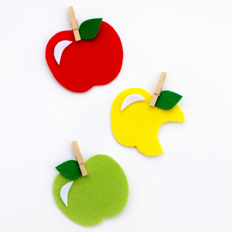 manualidades fáciles para niños manzanas