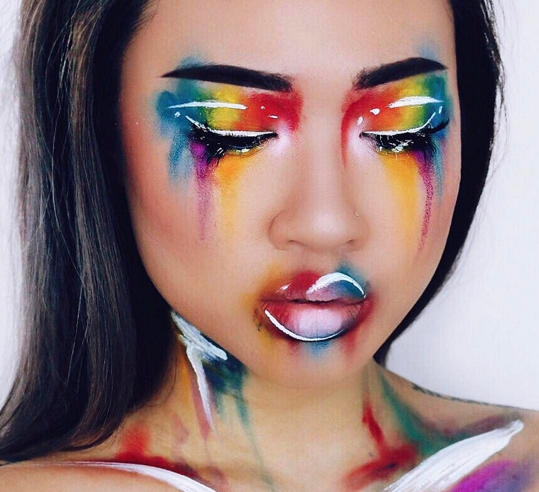 maquillaje-bello-colorido-halloween-opciones