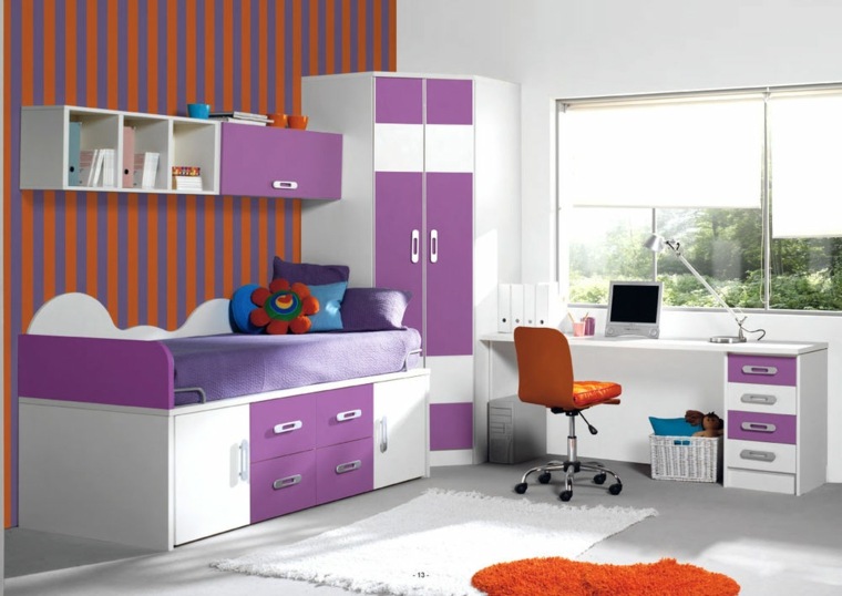 muebles modernos-recamaras-coloridas