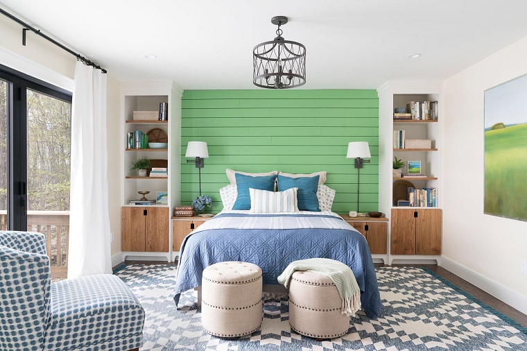 pared-cama-verde-ideas-dormitorio