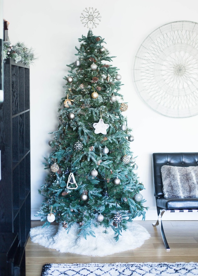 Árboles navideños decorados inspiracion-escandinava