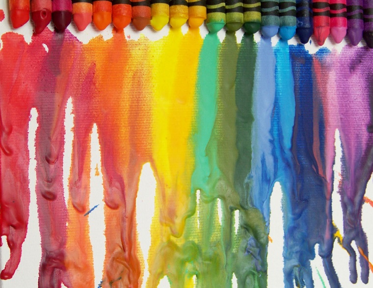 arte-creativo-crayones-derretido-colores