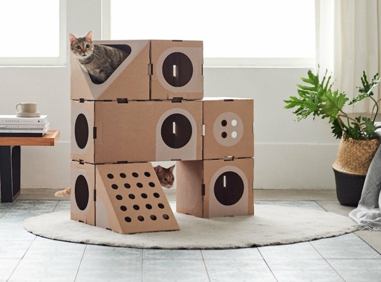 cajas-de-cartón-para-gatos