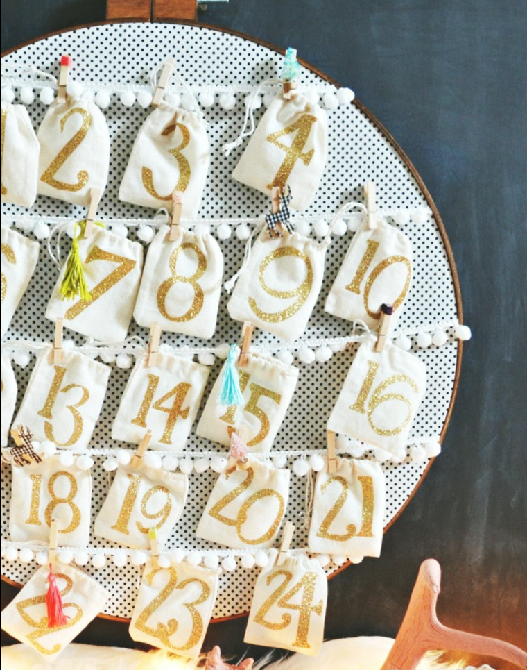manualidades para navidad calendario-DIY