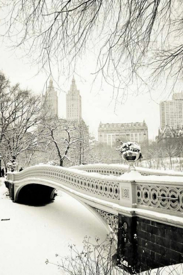 paisajes hermosos puente-con-nieve