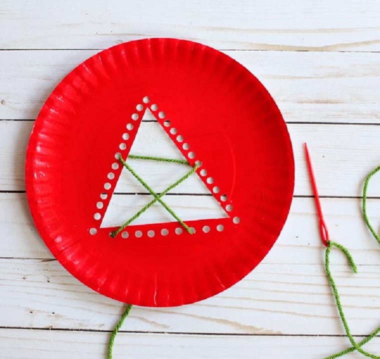 plato-papel-arbol-navidad-manualidades-paso-segundo