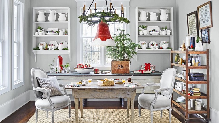 árboles de navidad originales-decorar-comedor