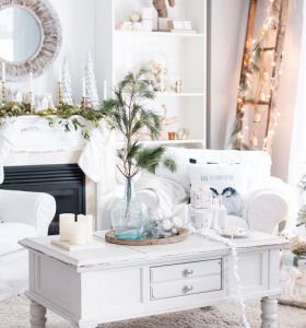 Blanca navidad - 30 + ideas de espacios decorados en blanco para la Navidad