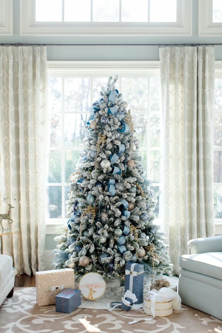 decoraciones navideñas azul
