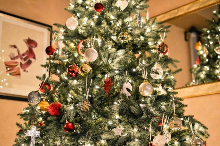 decoraciones navideñas árbol-brillante