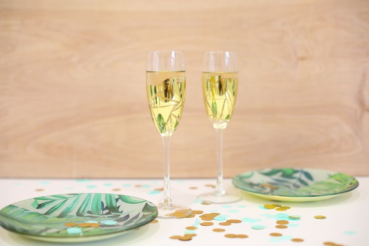 regalos diy -copas-champan-oro