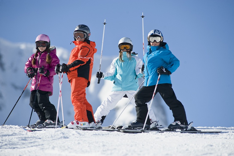 esquiar con niños -ideas-vaciones-invierno