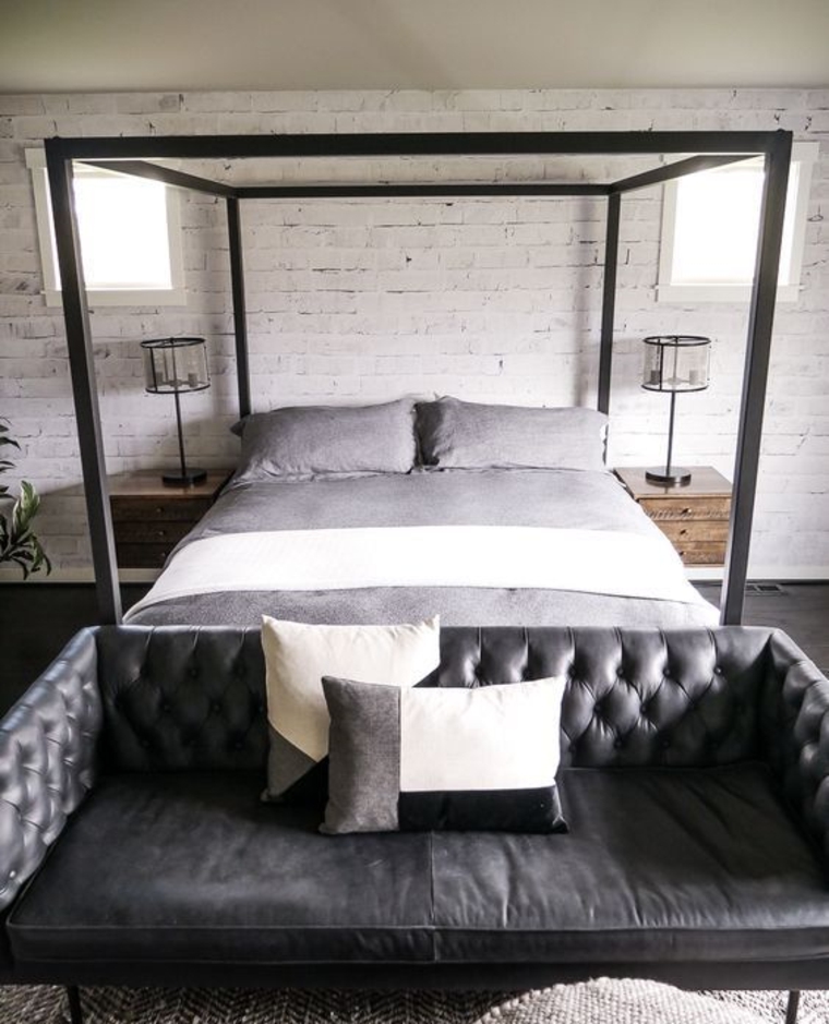 dormitorio-con-sofá-gris