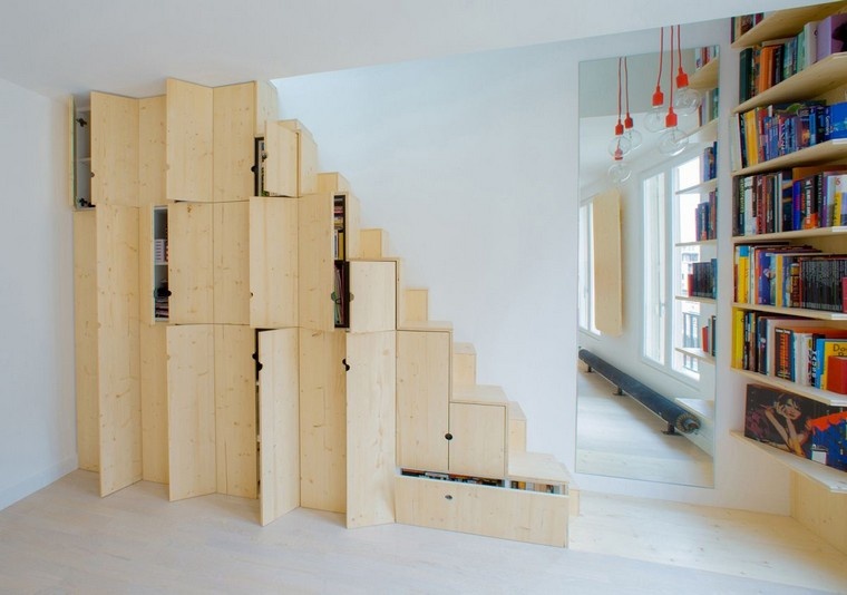Espacio de almacenamiento bajo las escaleras 13 ideas originales