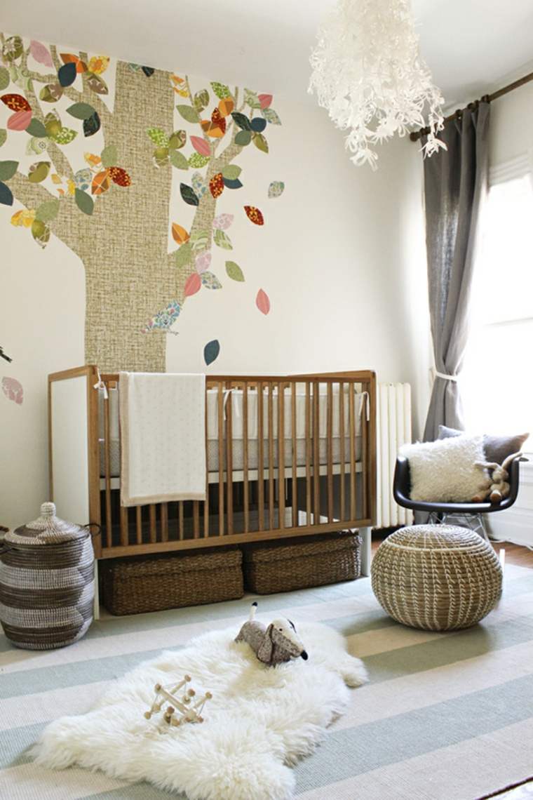 habitación infantil decoración árbol