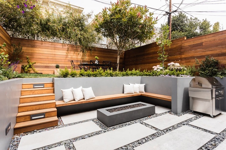 Arquitectura del paisaje - Un jardín aterrazado diseñado por JMJ Studios