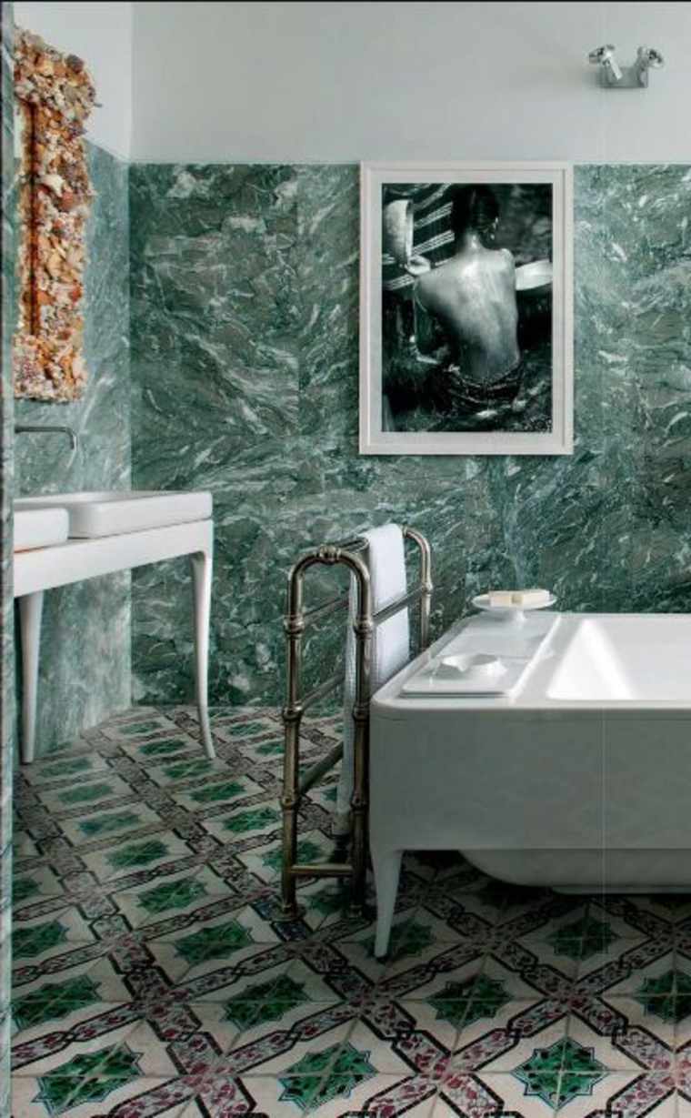azulejos de mármol verde 