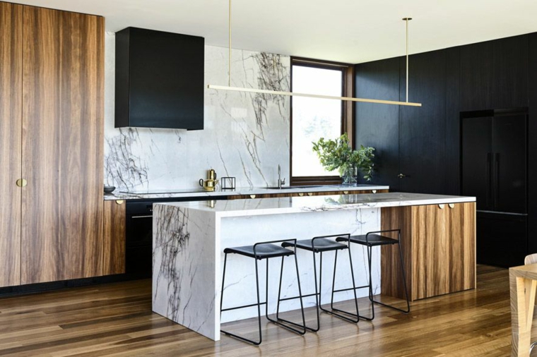 Cocina negra - Ideas para el diseño del interior de la cocina 100 fotos