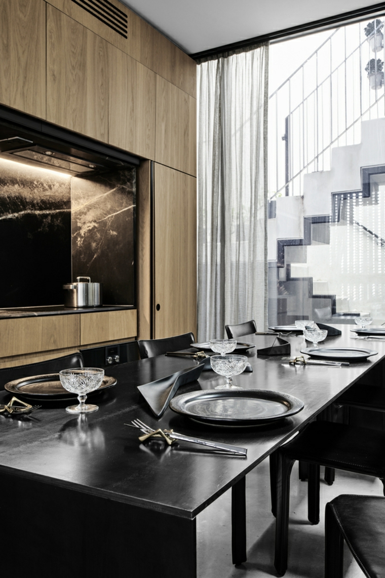 Cocina negra - Ideas para el diseño del interior de la cocina 100 fotos