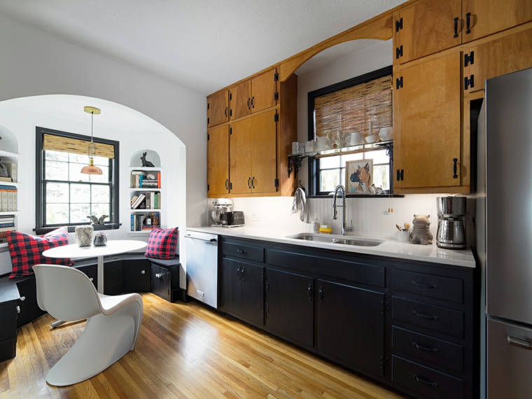 Cocina negra - Ideas para el diseño del interior de la cocina 100 fotos