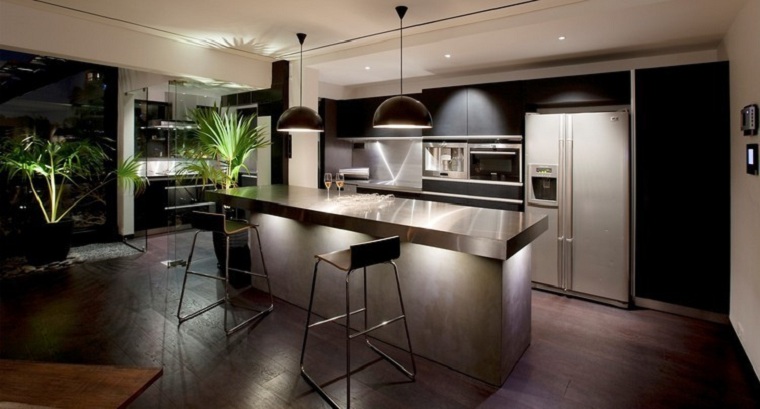 Cocina negra - Ideas para el diseño del interior de la cocina 100 fotos
