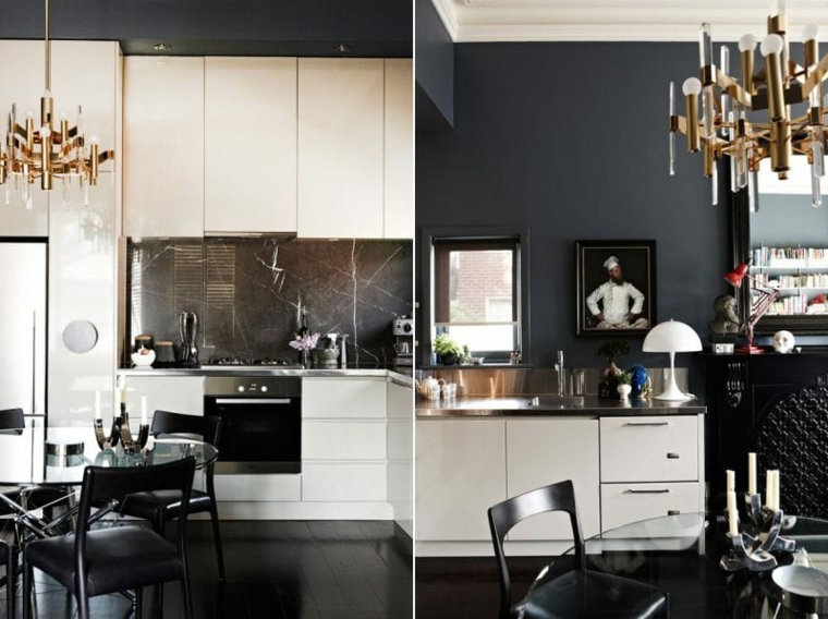 Cocina negra - Ideas para el diseño del interior de la cocina 100 fotos