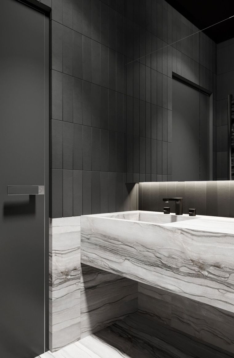 diseños de cuartos de baño-color-lavabo-marmol