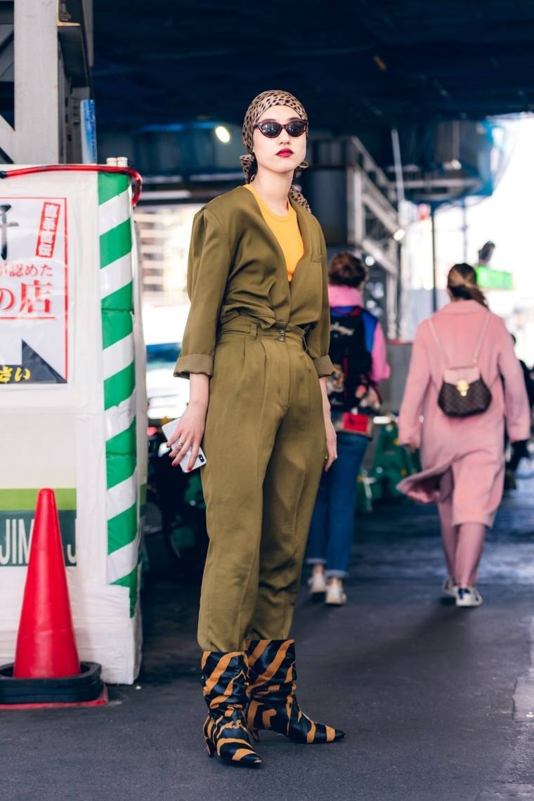 mono verde tokyo semana moda