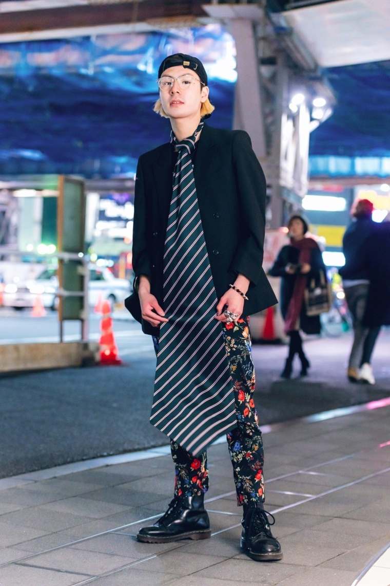 tokyo 2019 semana moda corbata oversize