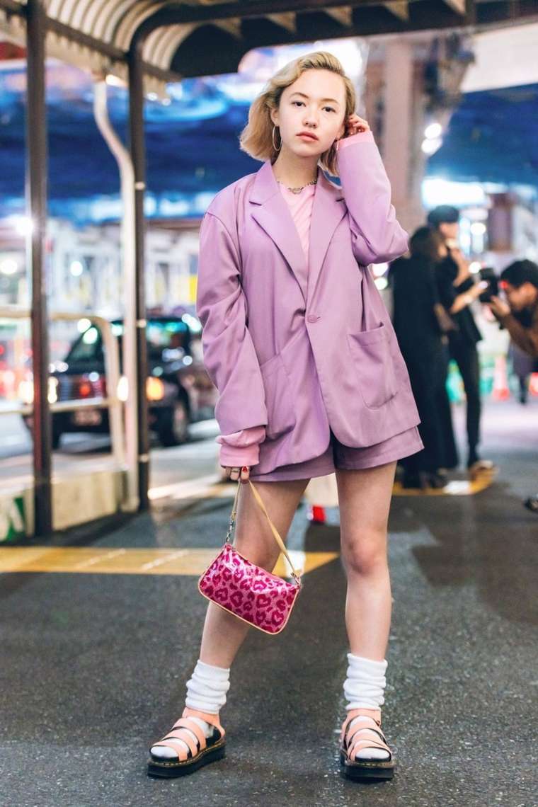 tokyo fashion traje rosa claro