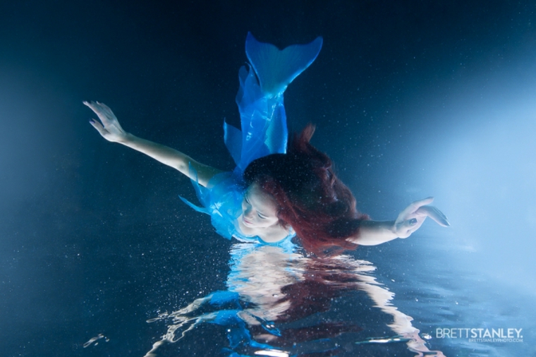 Brett Stanley sirena buceando