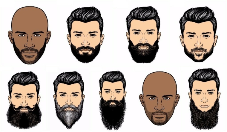 formas variadas de barbas