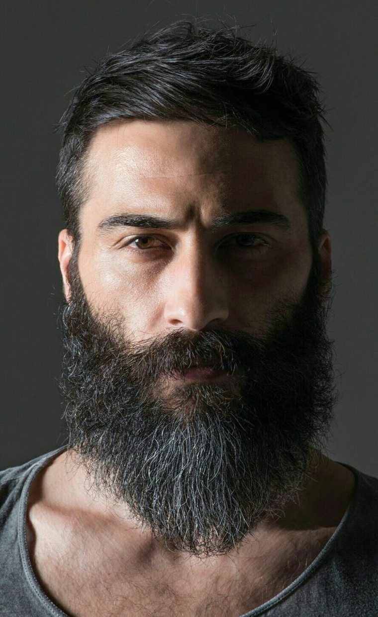 hombre con barba gris