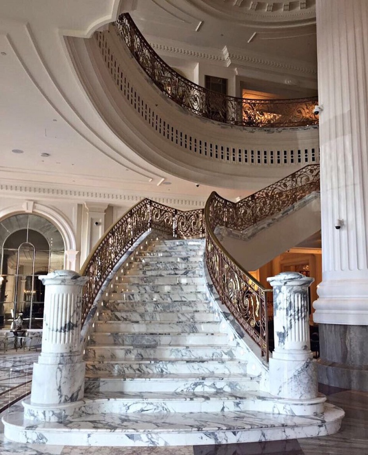 Escaleras de mármol en el interior 40 ideas originales