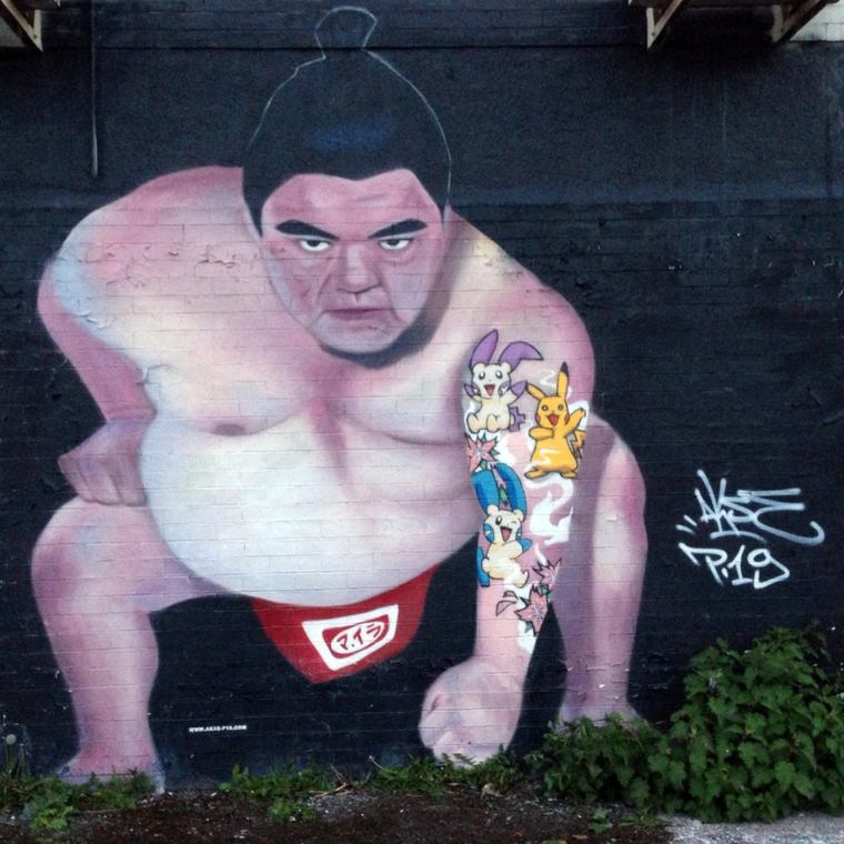 arte callejero sumo