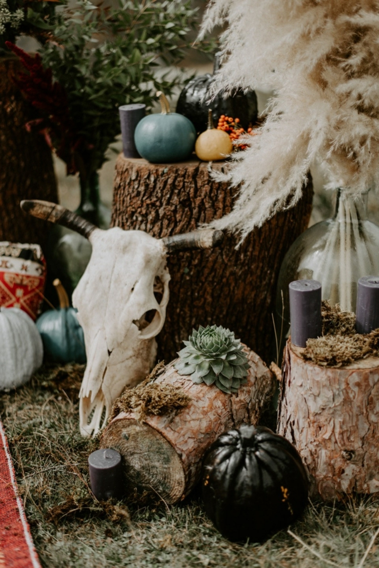 boda-estilo-boho-montana-altar-decoracion