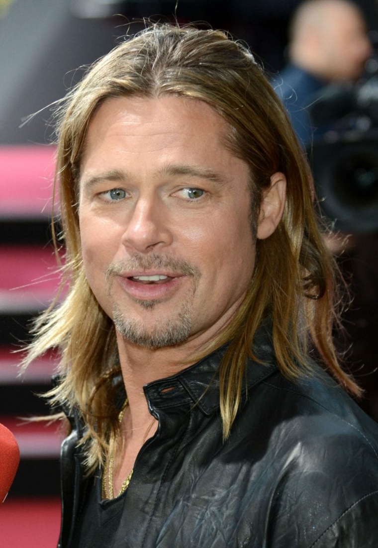cortes de pelo largo hombre 2019 Brad-Pitts