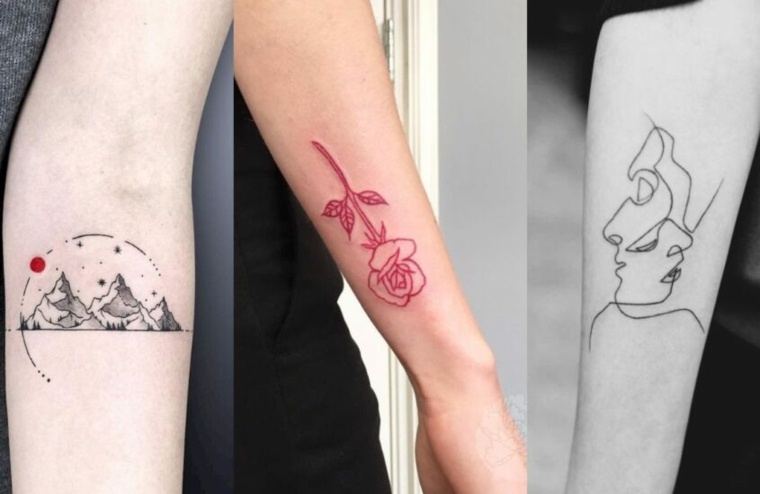tatuajes con líneas finas