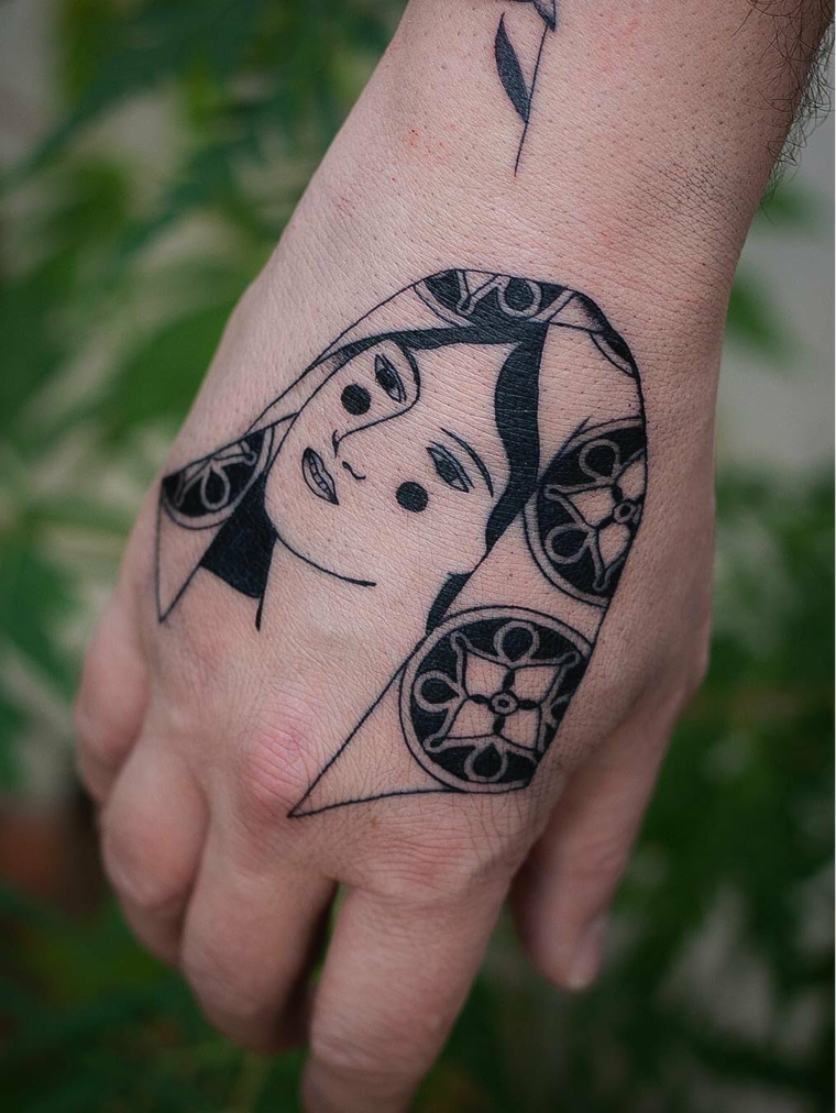 Modern graphic tattoos