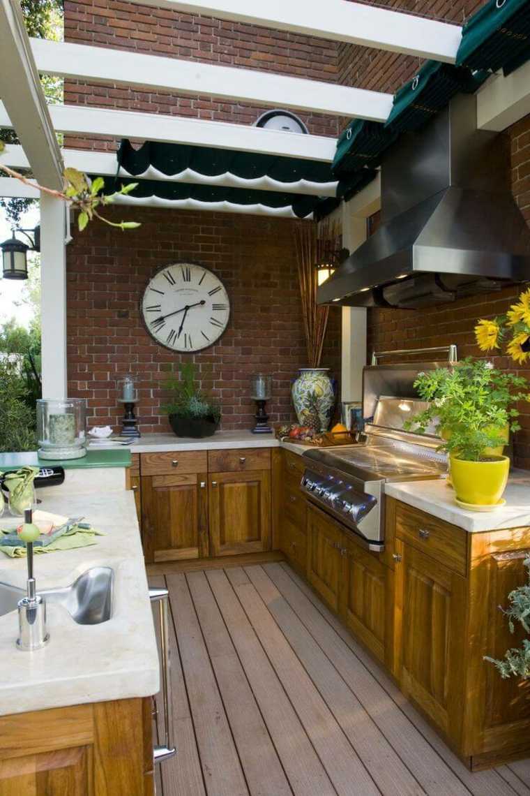 Cocina exterior - ideas estupendas para preparar cenas en el jardín o