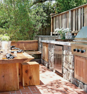 Cocina exterior - ideas estupendas para preparar cenas en el jardín o la terraza