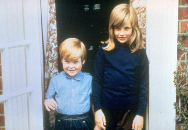 princesa Diana con su hermano