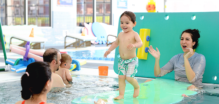 Learning to swim from a young age