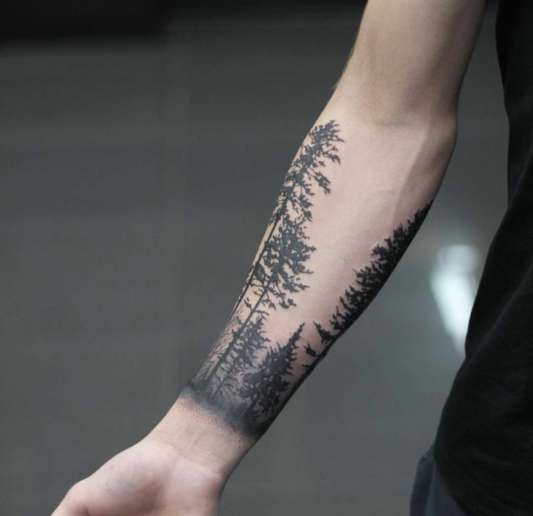 diseno-arboles-mano-bosque tatuajes