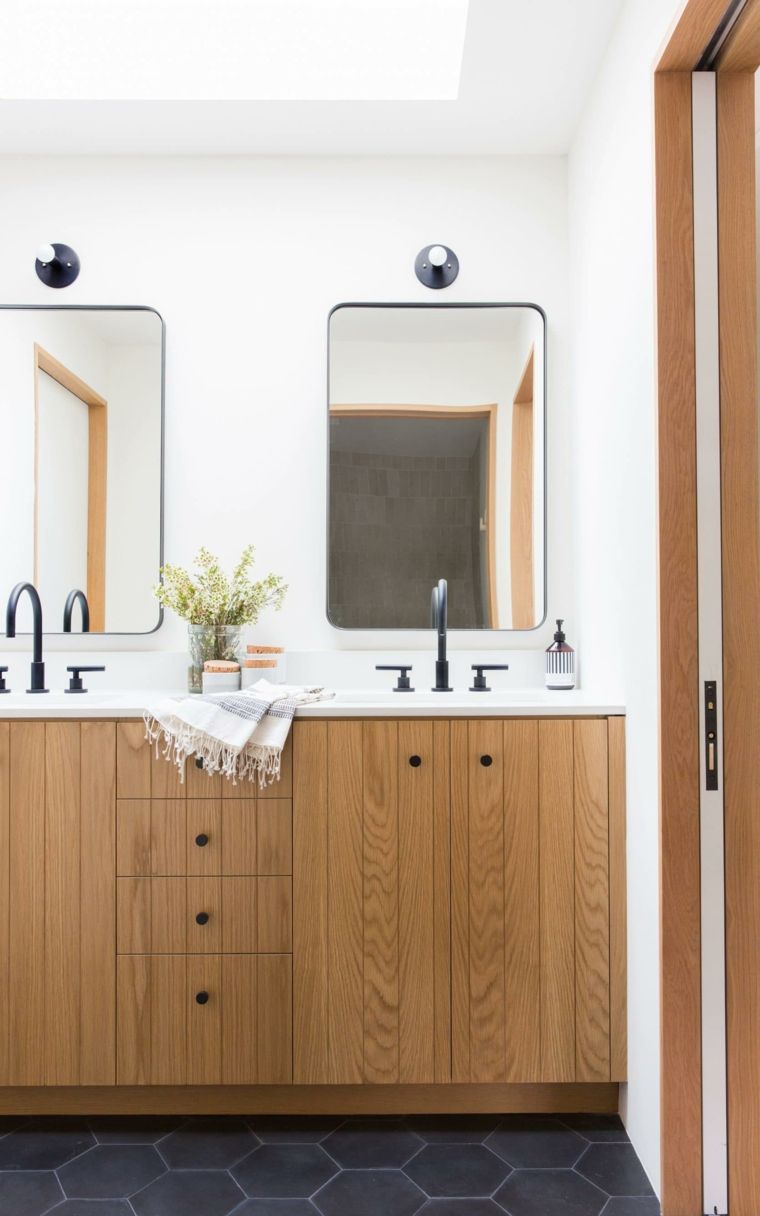 Diseños de cuartos de baño con azulejos hexagonales