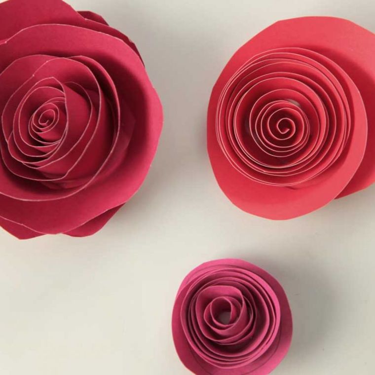 flores de papel roses