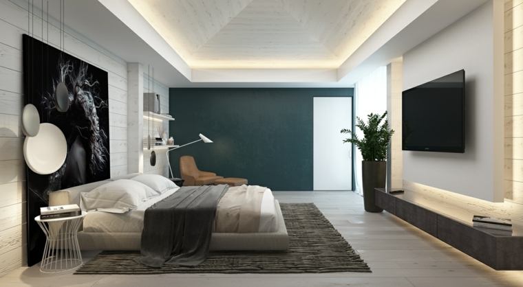dormitorio-blanco-pared-acento-verde