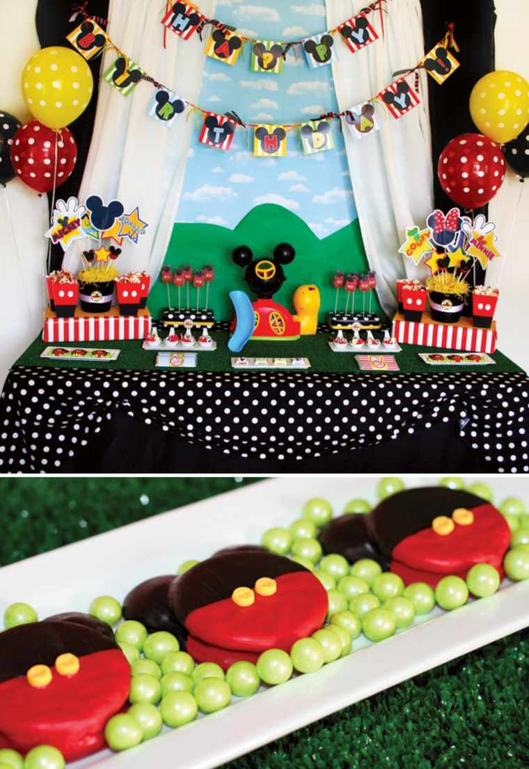 decoración con tema de Mickey Mouse